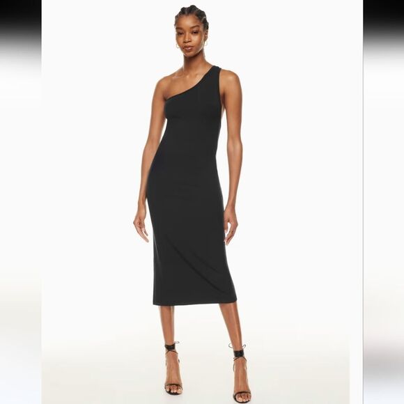Aritzia Wilfred One-Shoulder Midi Knit Dress Red Size S - Picture 1 of 12
